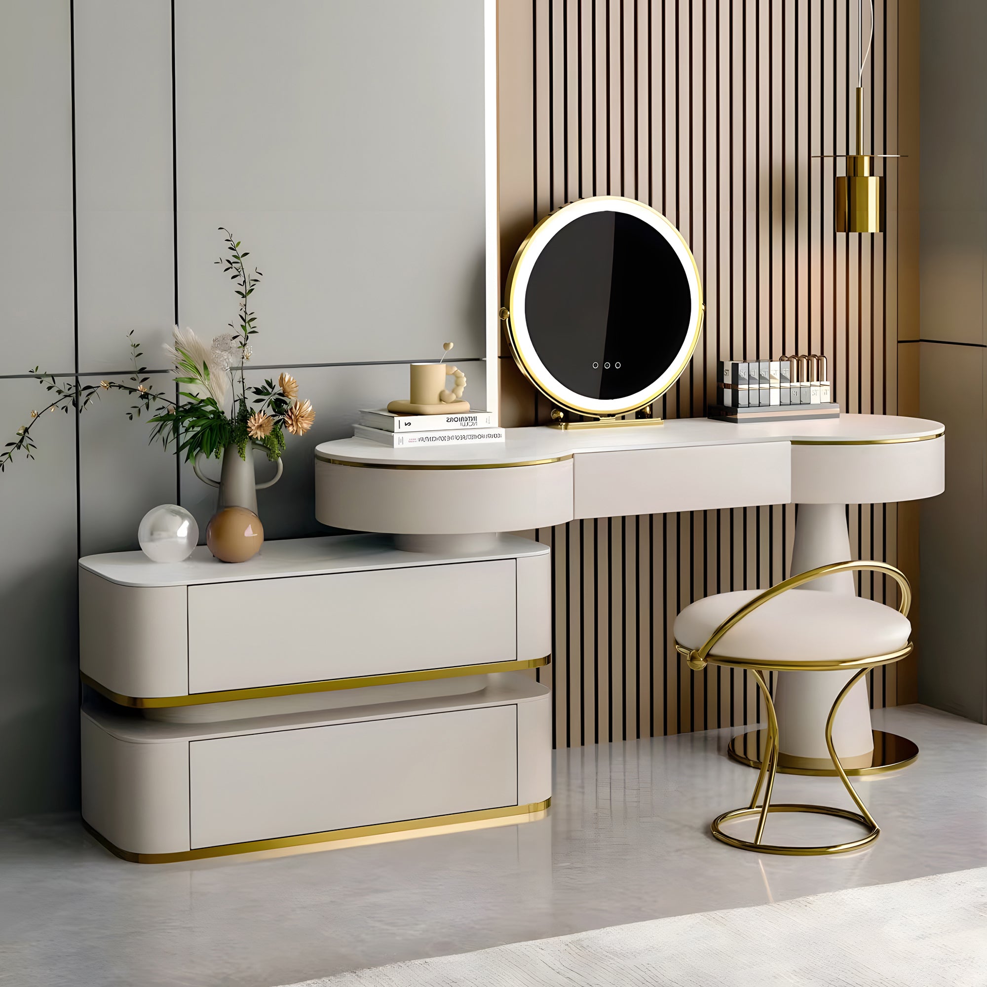 Makeup Vanity Desk with Removable Sub-Drawers