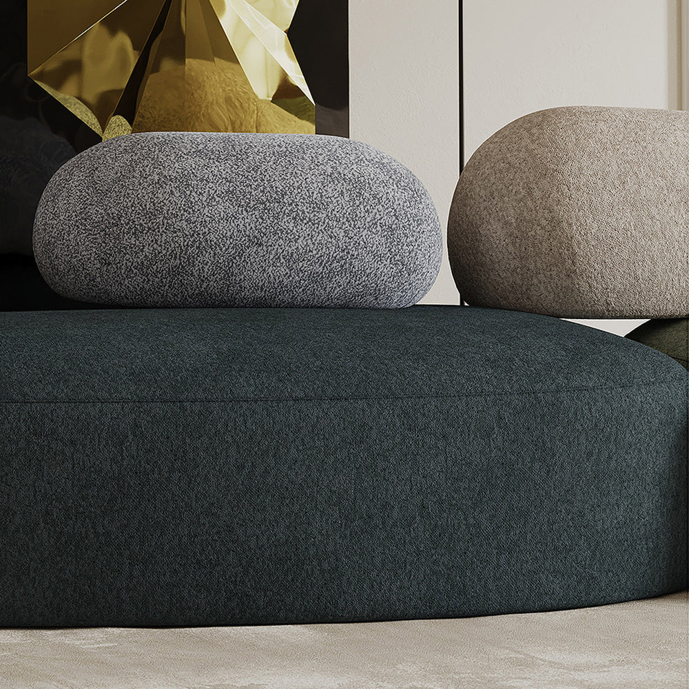 Pebble Modular Sofa in Navy, Green, and Beige