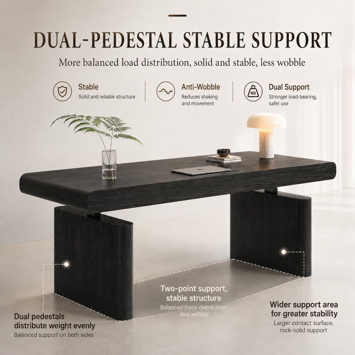 70.9" Electric Height-Adjustable Executive Desk with 4 Push-to-Open Drawers and Built-In Power Outlet - View 10