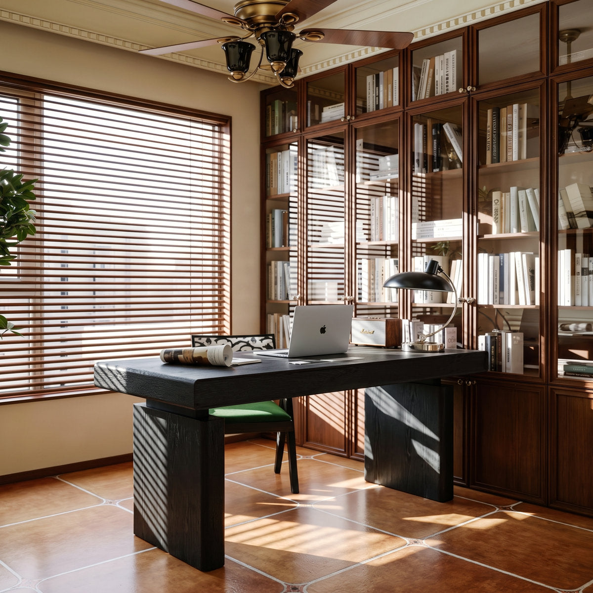 70.9" Electric Height-Adjustable Executive Desk with 4 Push-to-Open Drawers and Built-In Power Outlet - View 6