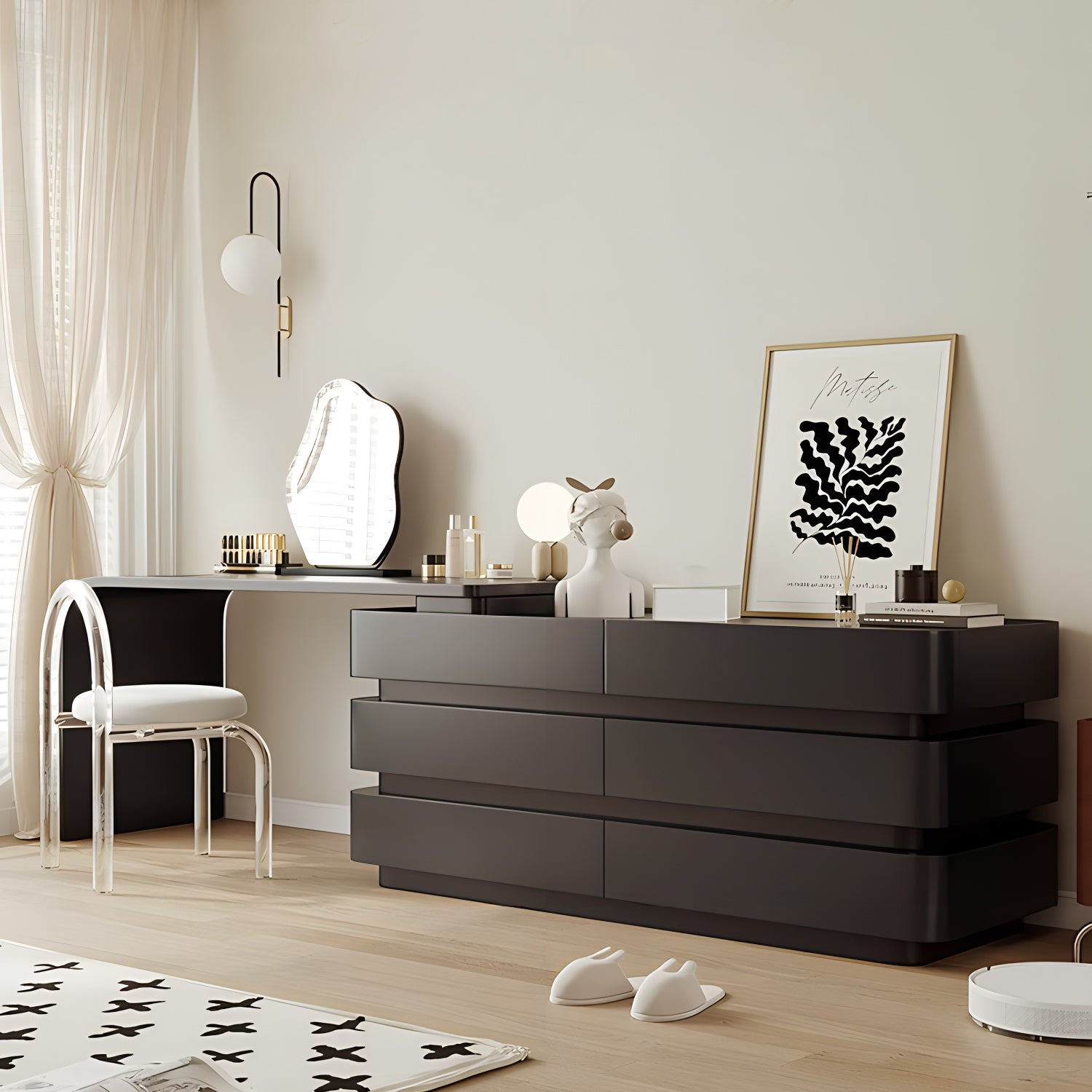 Modern Black Dressing Table