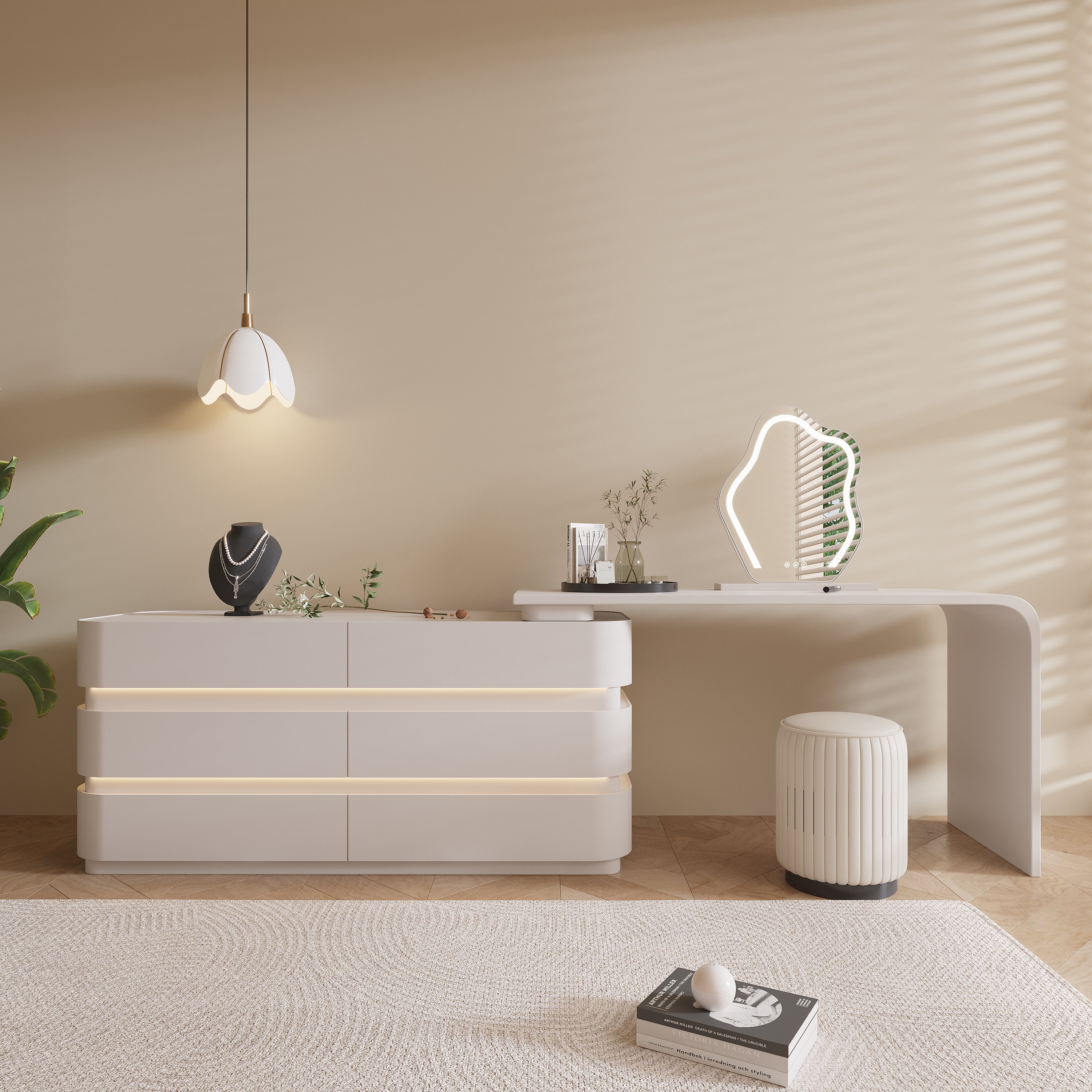 Modern Cream Dressing Table