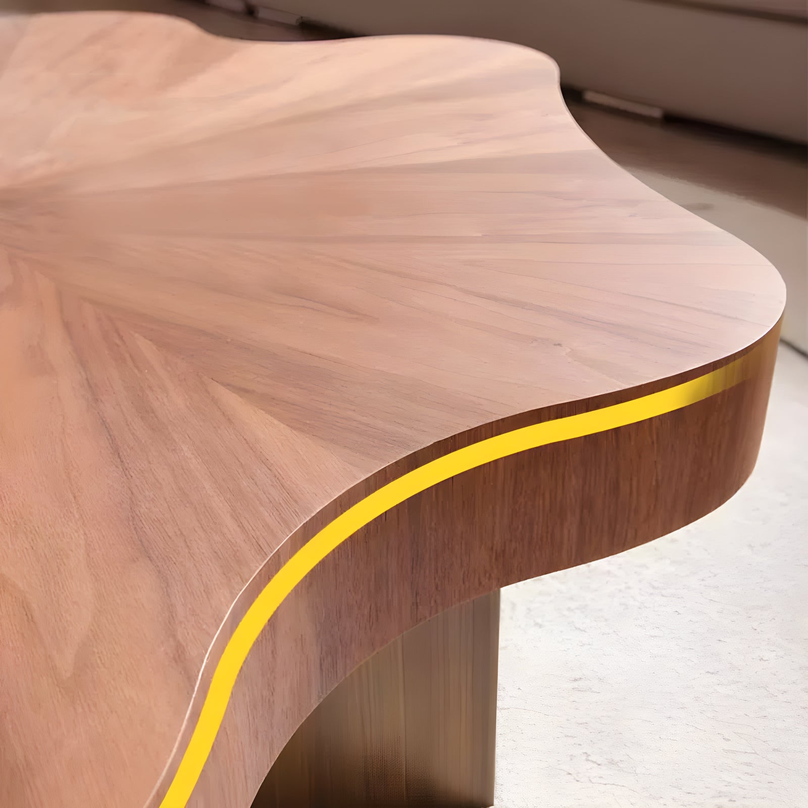 Cloud-Shaped Irregular Coffee Table Set with Faux Marble Top