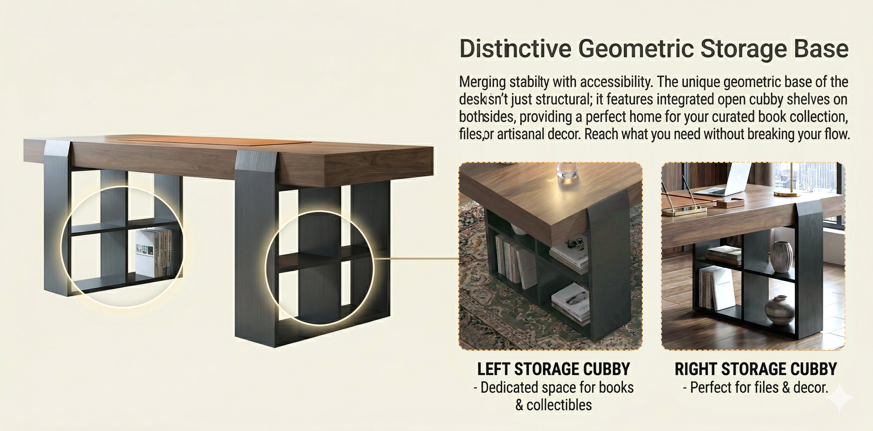 Modern Walnut Writing Desk