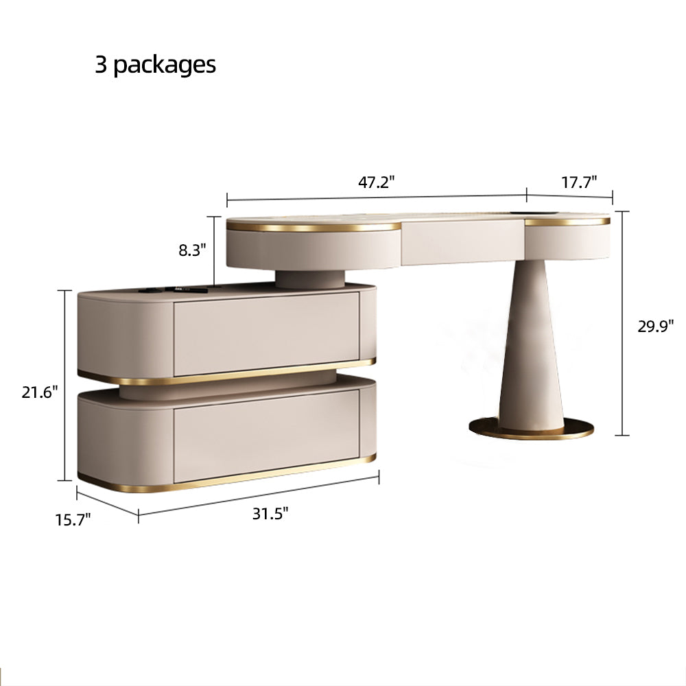 Makeup Vanity Desk with Removable Sub-Drawers