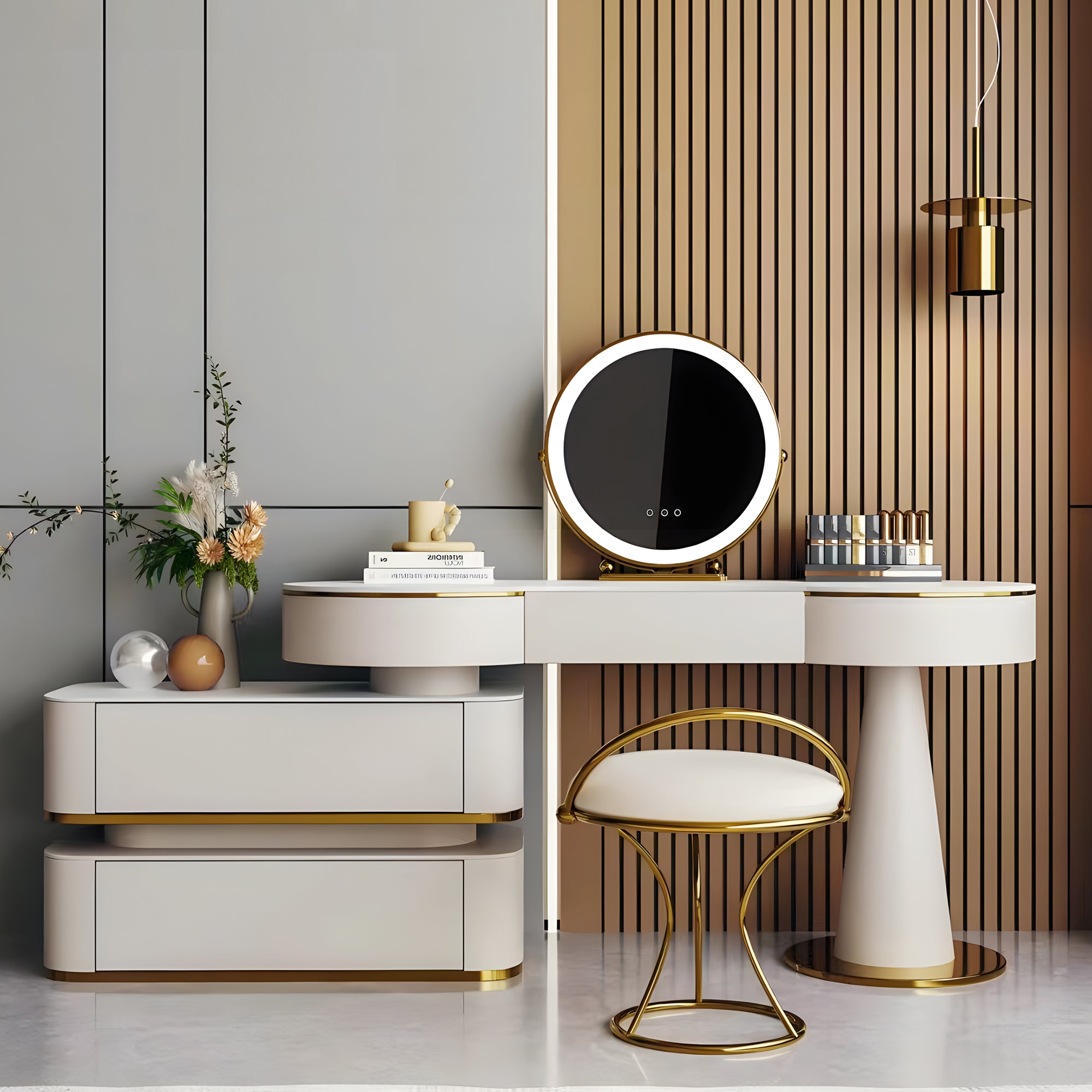 Makeup Vanity Desk with Removable Sub-Drawers