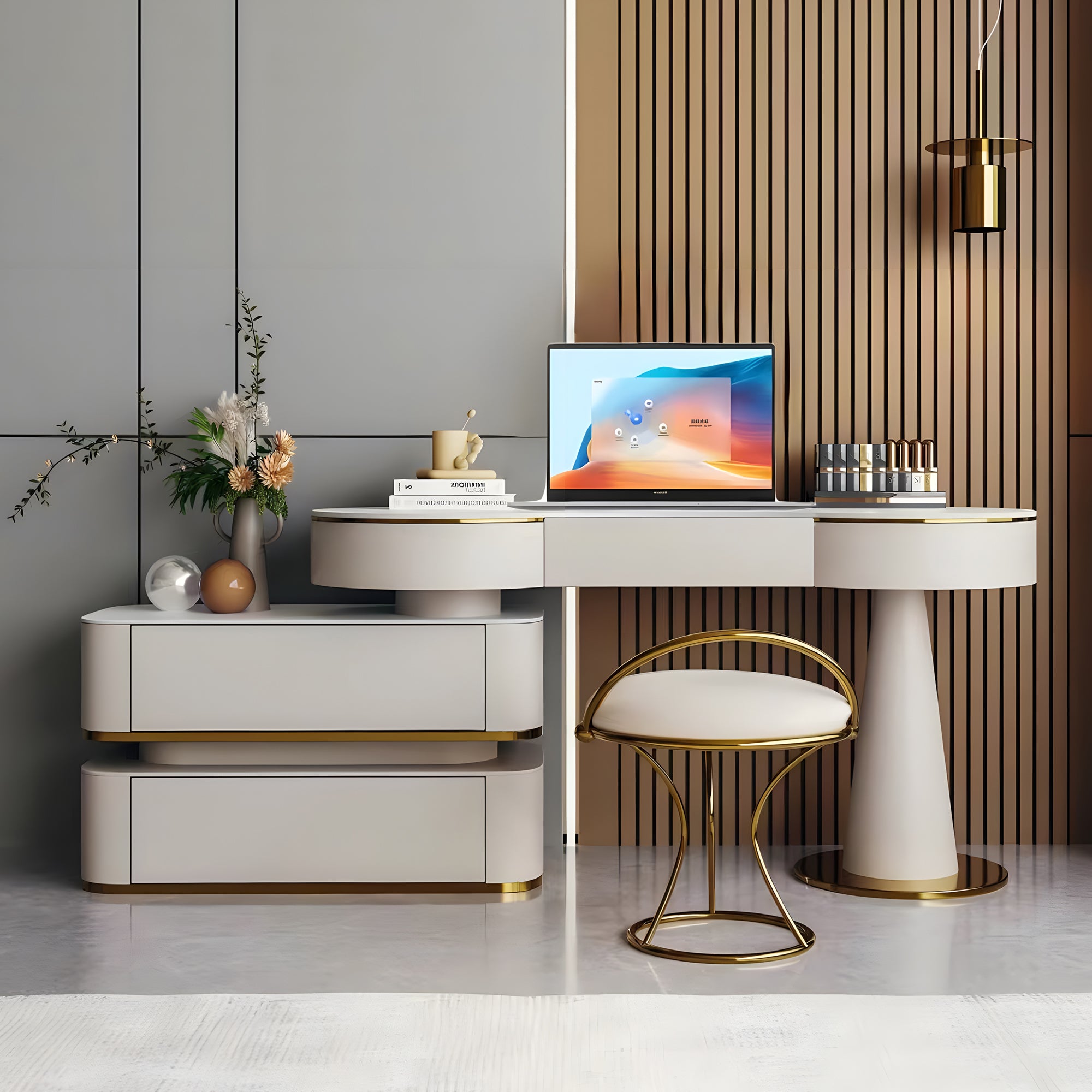 Makeup Vanity Desk with Removable Sub-Drawers