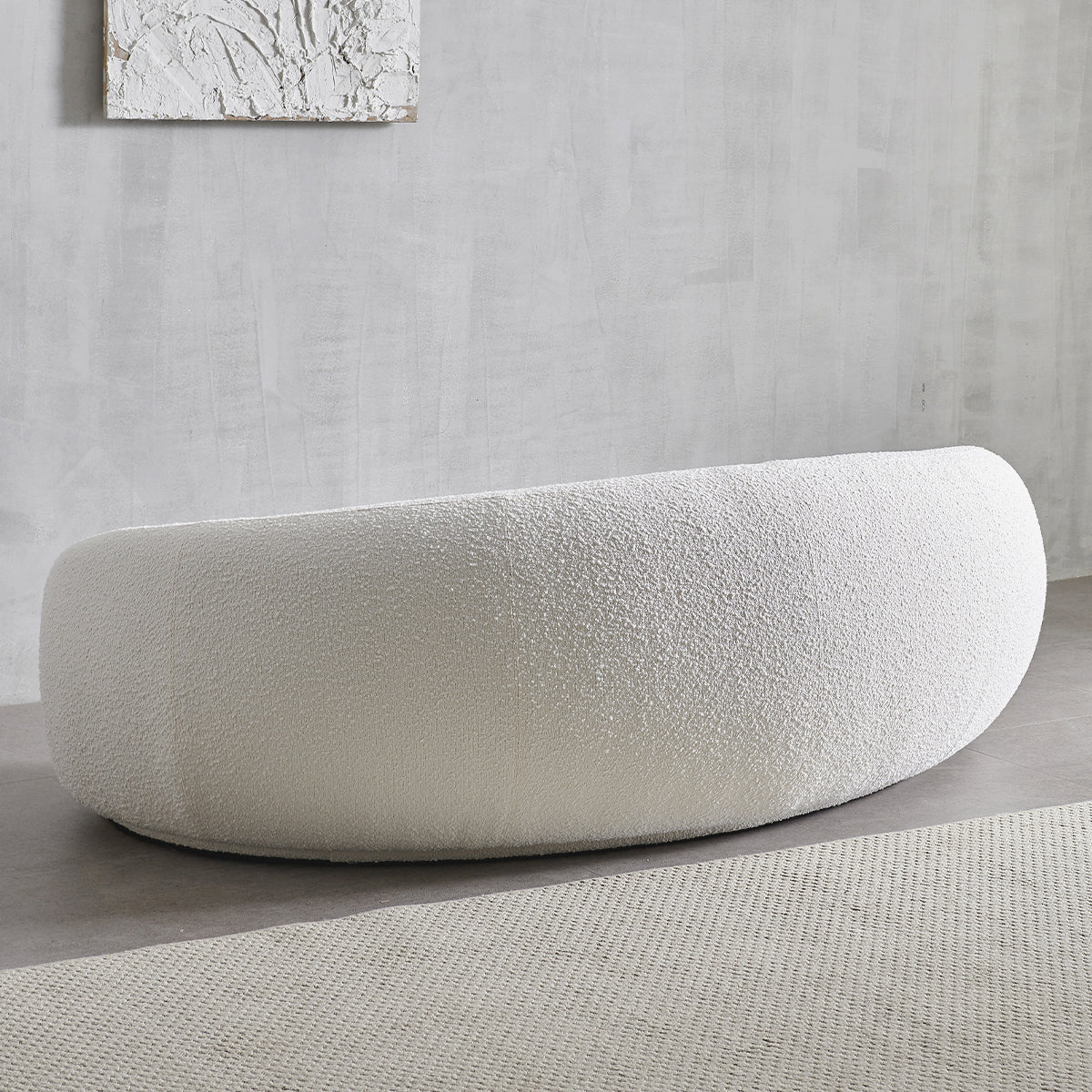 Cashew Curved Sofa in White