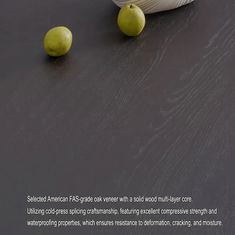 78.74" Modern Minimalist Solid Wood Dining Table with White Oak Veneer
