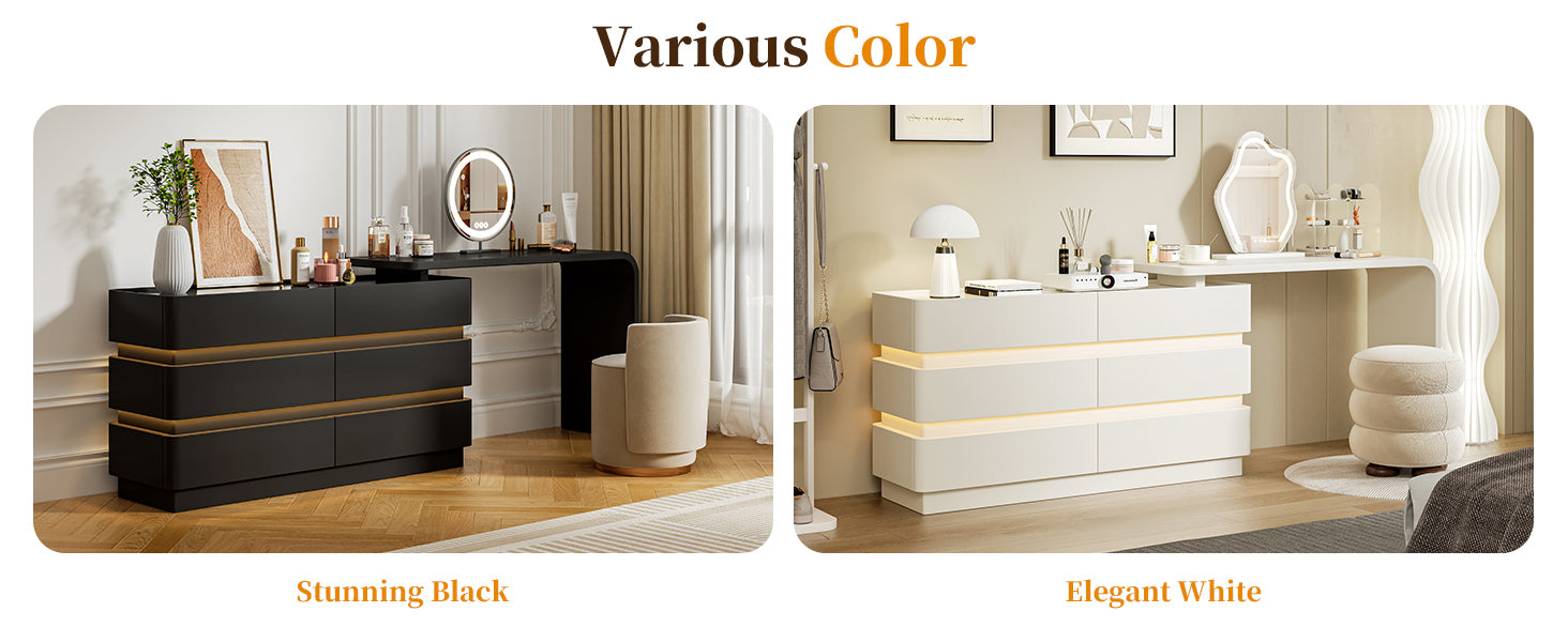 Modern Black Dressing Table
