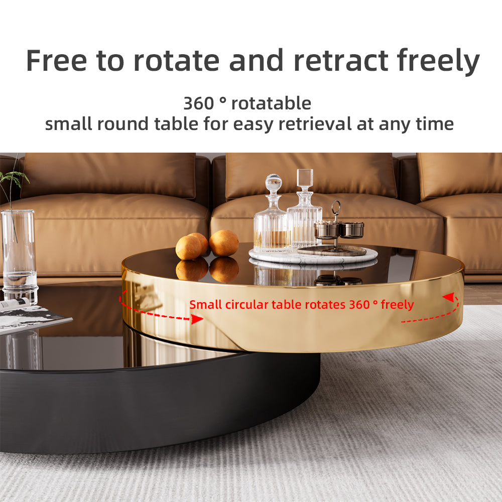 Glass Top Single Coffee Table with Stainless Steel Base