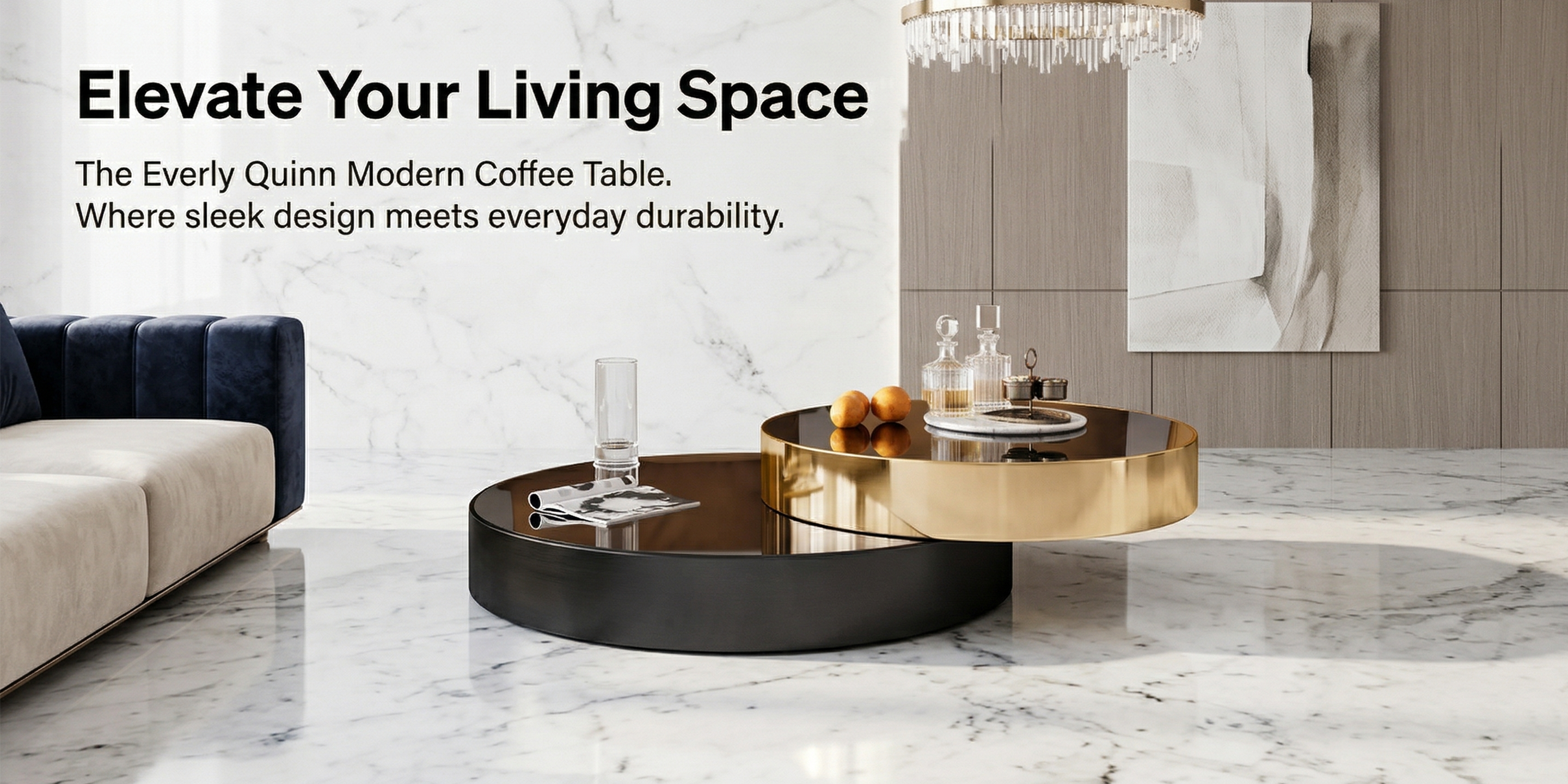 Glass Top Single Coffee Table with Stainless Steel Base