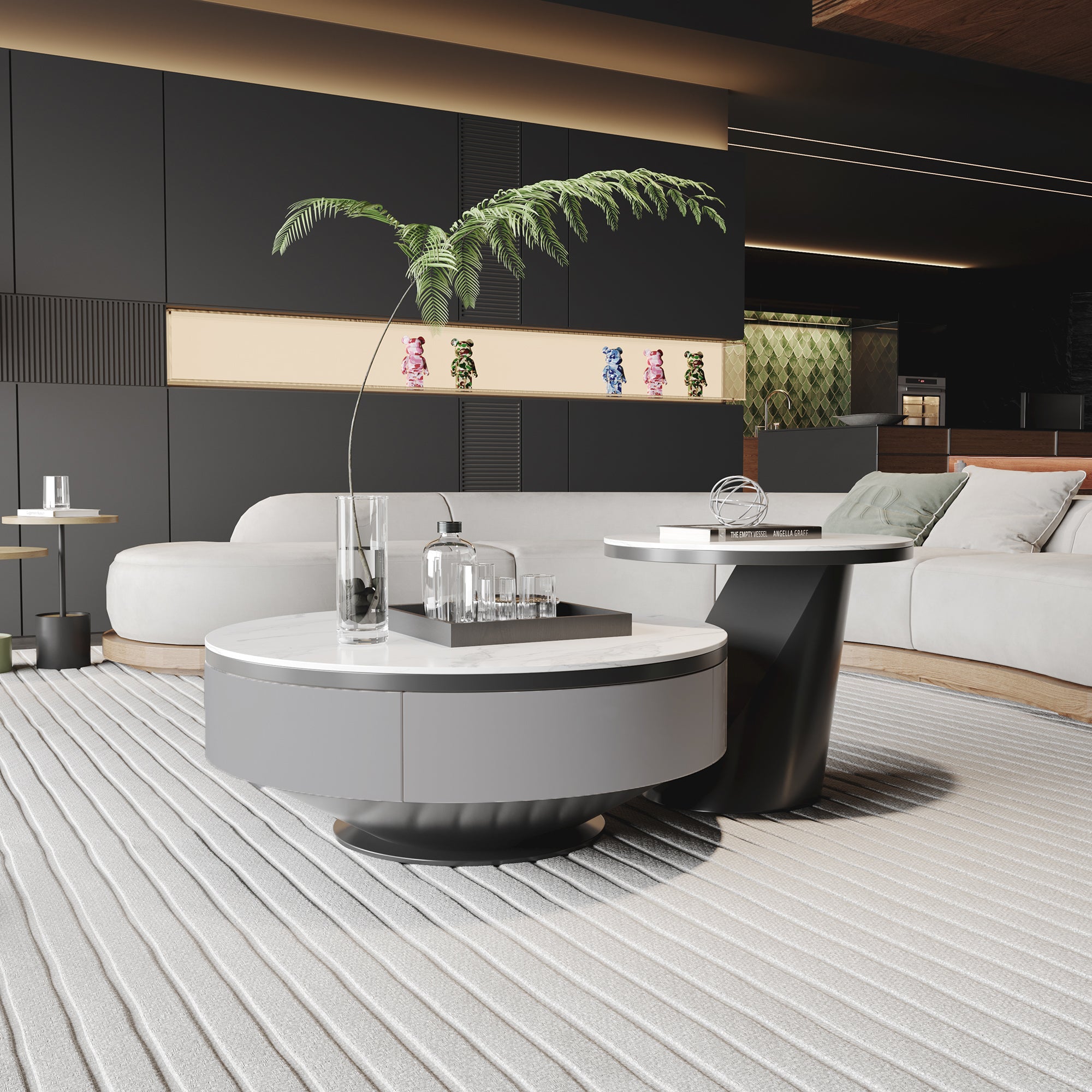 Round Coffee Table Set