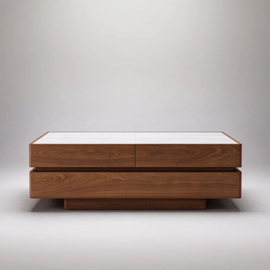 47.24"–86.22" Expandable Coffee Table, Slide-Top Design with Hidden Storage & 2 Drawers