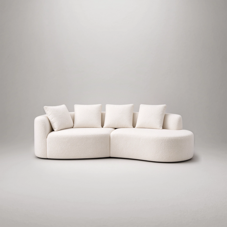 White background