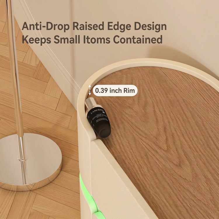 Adjustable dressing table with eight drawers and an LED flip-up mirror