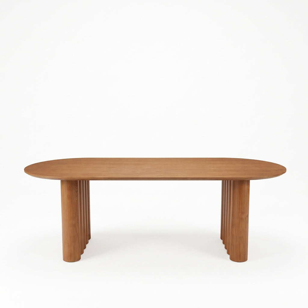 DT-004 oval dining table on a white background